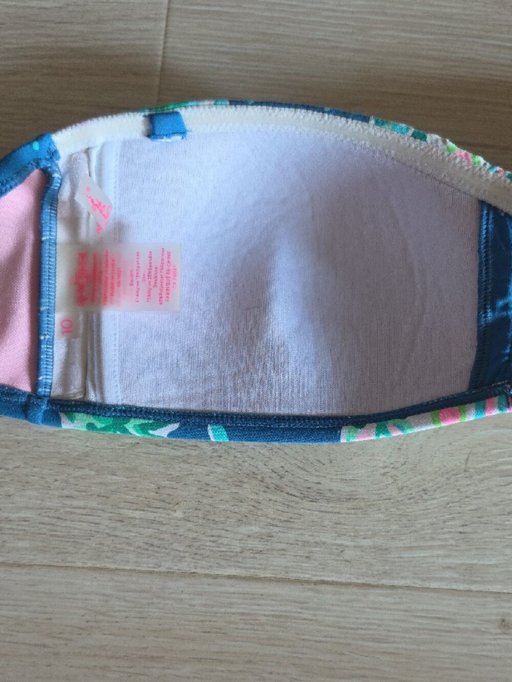 Lilly Pulitzer Blue Printed Strapless Bandeau Bikini Top - Picture 12 of 13